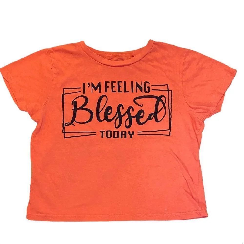 On Fire Women’s “Blessed” Crop Top Pinkish Size Medium